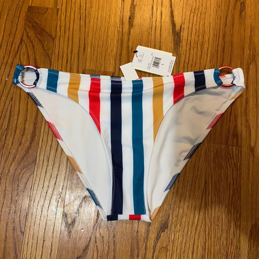 Volcom Striped Hipster Bikini Bottoms